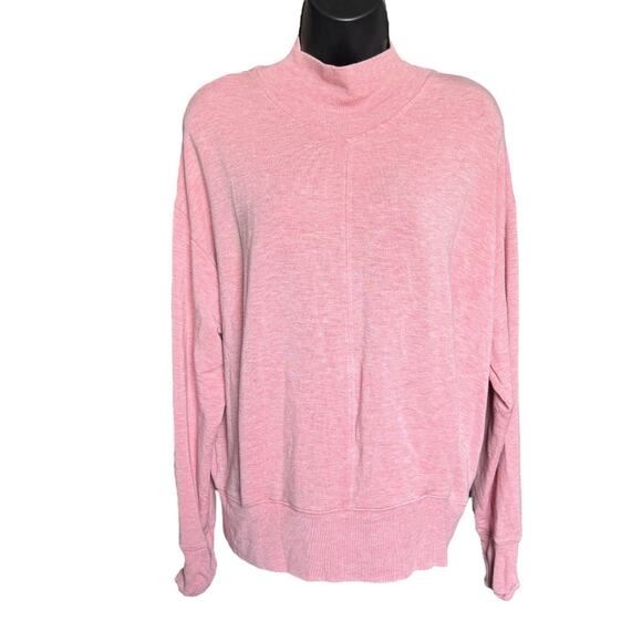 Athleta Pink Heather Apollo Crewneck Sweatshirt Size S - Picture 5 of 13